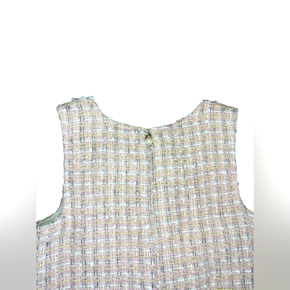 Rachel Zoe Size5 Shift Dress Metallic Pink/Gold Tweed Holiday Dress(lined) - Picture 4 of 6